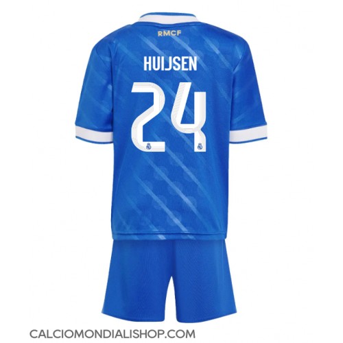 Maglie da calcio Real Madrid Dean Huijsen #24 Terza Maglia Bambino 2025-26 Manica Corta (+ Pantaloni corti)